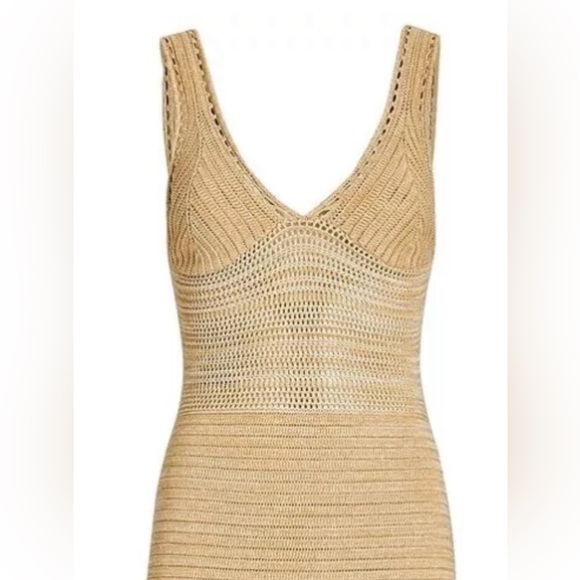 NWT ⚜️🤎⚜️ Ronny Kobo Madi Open-Back Knit Maxi Dress Brown Sand - Picture 8 of 16